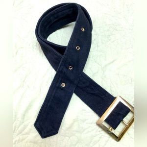 Ladies Black Denim Belt Size 37